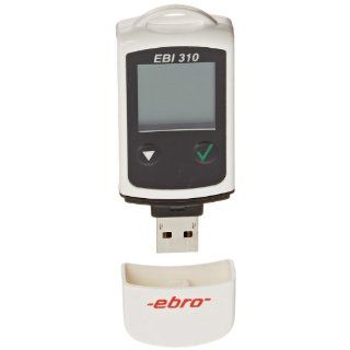 Ebro EBI 310 Polycarbonate High Precision USB Data Logger with Automatic PDF Generation,  30 to +75 Degrees C Range, 0.1 Degrees C Resolution Science Lab Equipment
