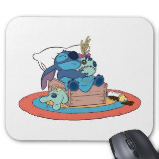 Cute Lilo & Stitch Stitch Sleeping Mouse Pad