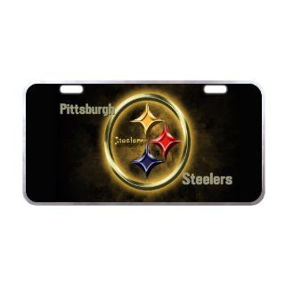 Custom Pittsburgh Steelers Metal License Plate Frames WA 280  Sports Fan License Plate Frames  Sports & Outdoors