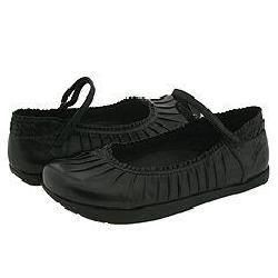 Earth Pirouette 3 Black Calf Earth Flats