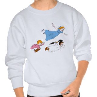 Peter Pan's Wendy, John and Michael Darling Flying Pullover Sweatshirts