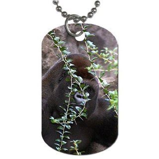 Gorilla Dog Tag with 30" chain necklace Great Gift Idea 