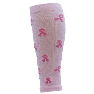 Pink Ribbon Compression Leg Sleeves, Calf/Shin Splint Sleeves (sold as a pair) Sports & Outdoors