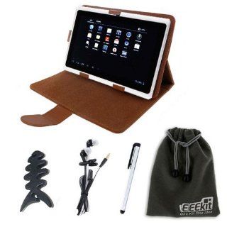 EEEKit for Tagital (TM) 7 inch Android 4.0 A13 Q88 Tablet Accessory Bundle, Universal Stand Case for 7 inch Tablet + Slim Stylus Pen + Universal Earphone + Fishbone Headset Wrap + EEEKit Protective Storage Pouch(6.5*4 inch) Computers & Accessories
