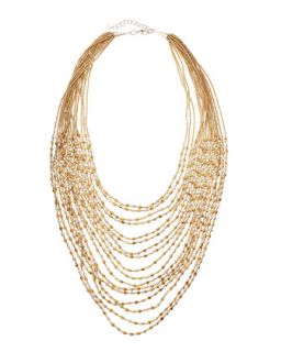 Mixed Metal Multi Layer Necklace, Gold/Silver
