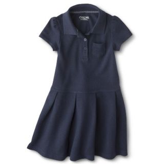 Cherokee Girls School Uniform Short Sleeve Knit Tennis Dress   Xavier Navy L