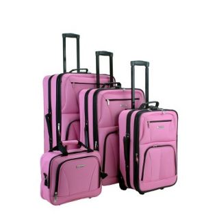 Rockland Escape 4 pc. Expandable Luggage Set   Pink