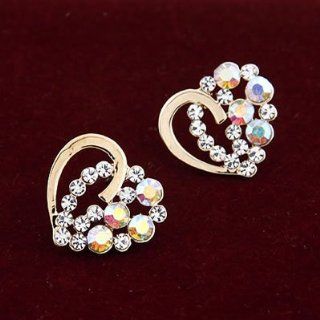 Vintage Heart Earrings with Rhinestones  Other Products  