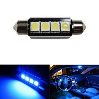 iJDMTOY 4 SMD Error Free 6411 578 LED Bulb For Car Interior Dome Light or Trunk Area Light, Ultra Blue Automotive