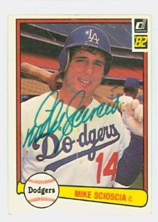 Mike Scioscia AUTO 1982 Donruss #598 Dodgers Sports Collectibles