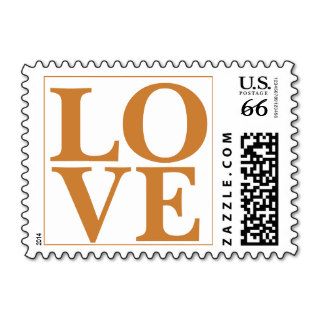 Perfect Love Heavier Weddings  Bronze Postage Stamp