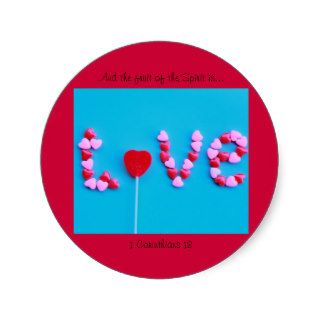 Candy Love Hearts Round Sticker