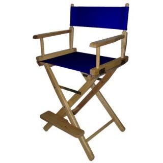 Directors Chair Navy Blue Cntr Height Directors Chair Natural