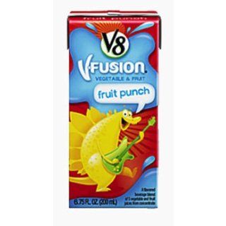 V8 V Fusion Fruit Punch Kid's Juice Drink Box, 6.75 Ounce Boxes (Pack of 32)  Vegetable Juices  Grocery & Gourmet Food