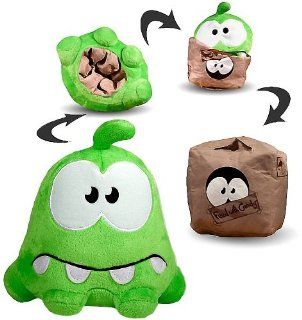 Sad Om Nom to Box ~5" Cut The Rope Convertible Plush Toys & Games