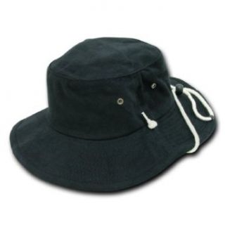 Decky Australian Outback Drawstring Bucket Hat (Black, Sm/Med) at  Mens Clothing store Baseball Caps