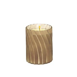 4 Aromatherapy "Space" Scented Soy Candles in Brown Swirl Glass Vessel   8.5 oz.  