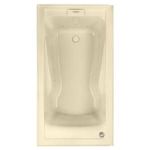 American Standard EverClean 5 ft. x 32 in. Air Bath Tub with Integral Apron and Right Drain in Bone 2425L.168C.021