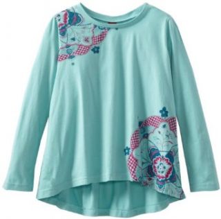Tea Collection Girls 7 16 Long Sleeve Drapey Top, Mar, 7 Fashion T Shirts Clothing