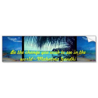 Be the change you wish to see in the world bumper sticker