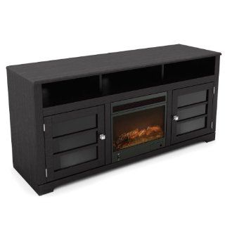 Sonax F 602 BWT West Lake 60 Inch Fireplace Bench in Mocha Black   Television Stands