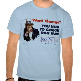 Google Ron Paul Uncle Sam Shirt