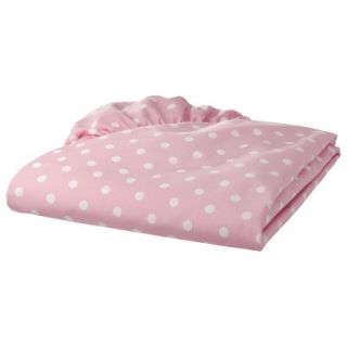 TL Care 100% Cotton Percale Fitted Crib Sheet   Pink Dot