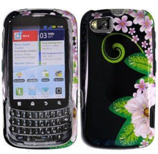 For Sprint Motorola Admiral XT603 Accessory   Green Flower Hard Case Proctor Cover + Free Lf Stylus Pen Cell Phones & Accessories