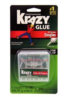 Elmer's Products KG582 Instant Crazy Glue 4 Single Use Tubes, 0.017 Ounce