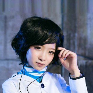 DEVIL SURVIVOR 2 Kuze Hibiki short black cosplay wig MJ  Hair Replacement Wigs  Beauty