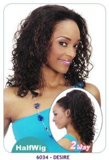 New born free Synthetic half wig 6034 DESIRE, Demi Cap Plus 2 way style(half wig + ponytail)  Hairpieces  Beauty