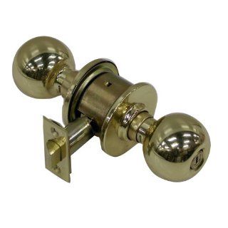 Schlage A40S ORB 605 Series A Grade 2 Cylindrical Lock, Privacy Function, Keyless, Orbit Design, Bright Brass Finish Industrial Hardware