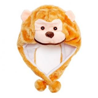 Gold Medal Brown Orange Monkey Faux Fur Plush Hat Boys Girls Gold Medal Clothing