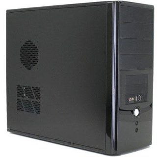 HEC 6C11BBX585 Black 0.8mm SECC Steel ATX Mid Tower Computer Case 585W Power Supply   Retail Electronics