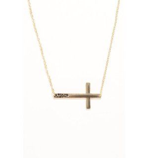 With Love From Ca Womens Stone Side Cross Necklace Jewelry
