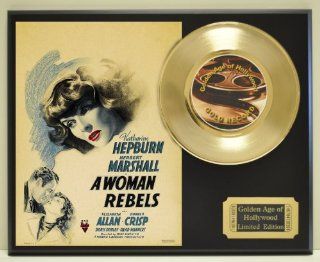 Katherine Hepburn in "A Woman Rebels", Limited Edition Gold 45 Record Display. Only 500 made. Limited quanities. FREE US SHIPPING  Other Products  