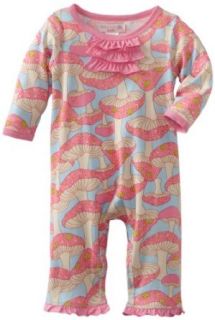 Baby Lulu Baby Girls Infant Bella Mushroom Romper, Pink, 12 Months Clothing