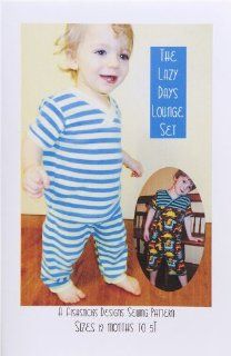 sewing pattern for comfortable children lounge pants and top (per 0.5 yard multiple)