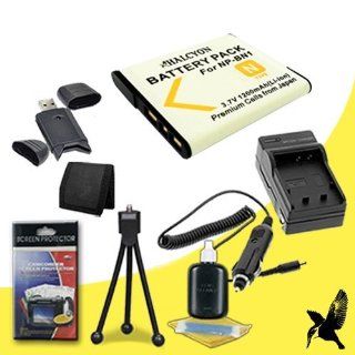 Halcyon 1200 mAH Lithium Ion Replacement BN1 Battery and Charger Kit + Memory Card Wallet + SDHC Card USB Reader + Deluxe Starter Kit for Sony Cyber shot DSC W570 Digital Camera and Sony NP BN1  Digital Slr Camera Bundles  Camera & Photo
