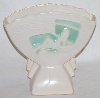 Roseville Pottery Silhouette White Vase 783 7   Roseville Pottery For Sale