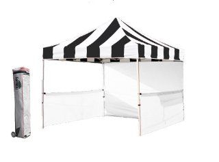 Profession 10x10 Pop up Tent Festival Canopy Portable Booth Instant Gazebo Market Stall (Stripe Blackwhite)  Outdoor Canopies  Sports & Outdoors
