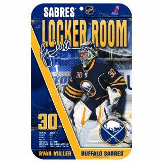 NHL Buffalo Sabres Ryan Miller 11 by 17 inch Sign  Sports Related Collectibles  Sports & Outdoors