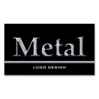 METAL LOGO DESIGN  Chrome Business Cards