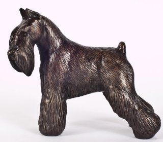 Miniature Schnauzer (Cropped Ears) Cold cast Bronze Figurine 5 Inches Long   Collectible Figurines