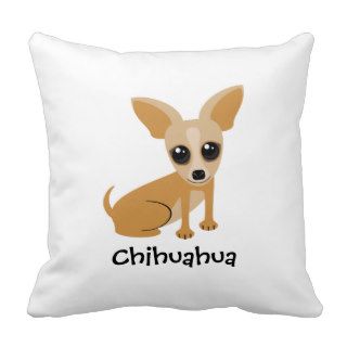 Personalizable Tan Chihuahua Pillow