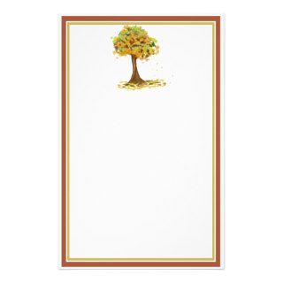 Lonely Autumn Tree Stationery Paper