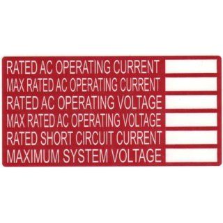 HellermannTyton 596 00240 Solar Label, DC Backup System Printable Solar Label, 4.0" X 2.0", Vinyl, Red (Pack of 50) Electrical Tape
