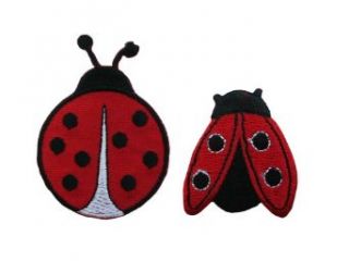 ID #1600AB Lot of 2 Ladybugs Insect Bug Embroidered Iron On Applique Patch