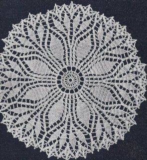 Vintage Crochet PATTERN to make   Fern Leaf Dramatic Doily Motif. NOT a finished item. This is a pattern and/or instructions to make the item only.  Other Products  