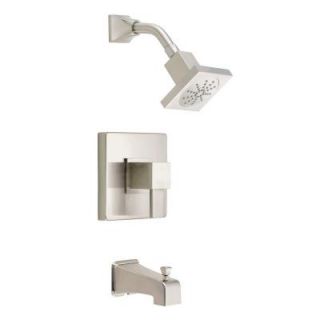 Danze Reef 1 Handle Pressure Balance Tub and Shower Faucet Trim Kit in Brushed Nickel (Valve Not Included) D502033BNT